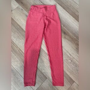 For You Pink Textured Leggings
